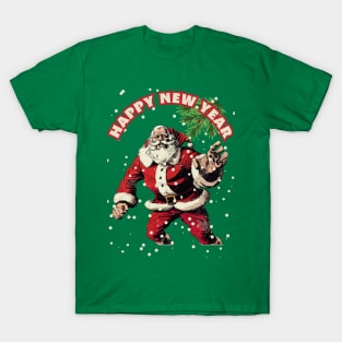 Happy New Year  Mad Santa T-Shirt